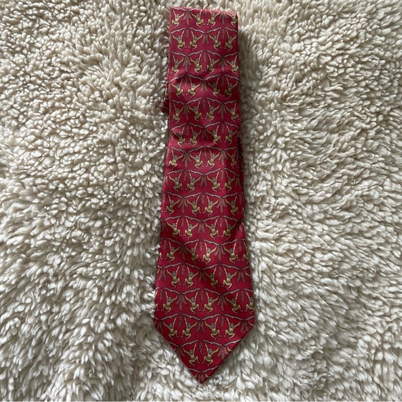 Hermes Vintage Silk Tie Monkey Banana Hanging Tree Ape Jungle Designer France - Picture 3 of 5